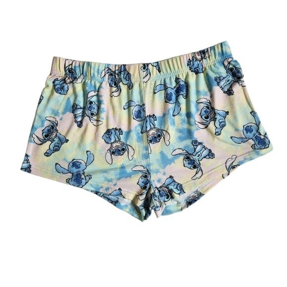 Disney Stitch print multicolor pajama sleep shorts sz M - Picture 1 of 9